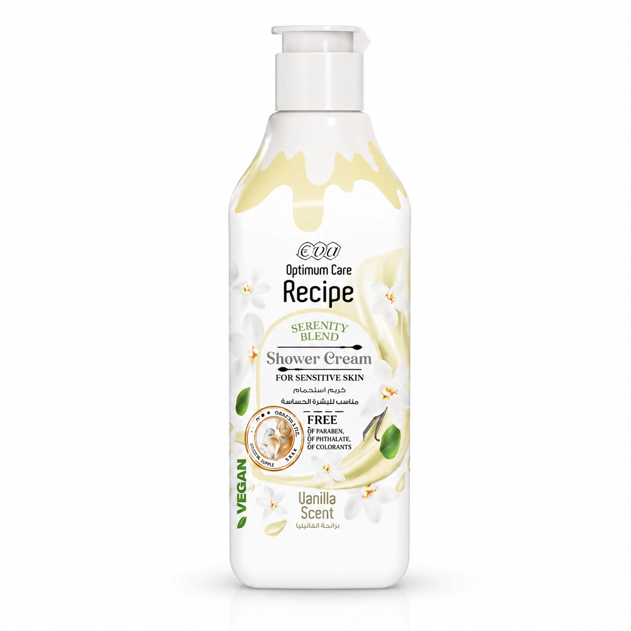 EVA Optimum Care Shower Cream Vanilla - Sprchový krém pre citlivú pokožku s vôňou vanilky 370 ml