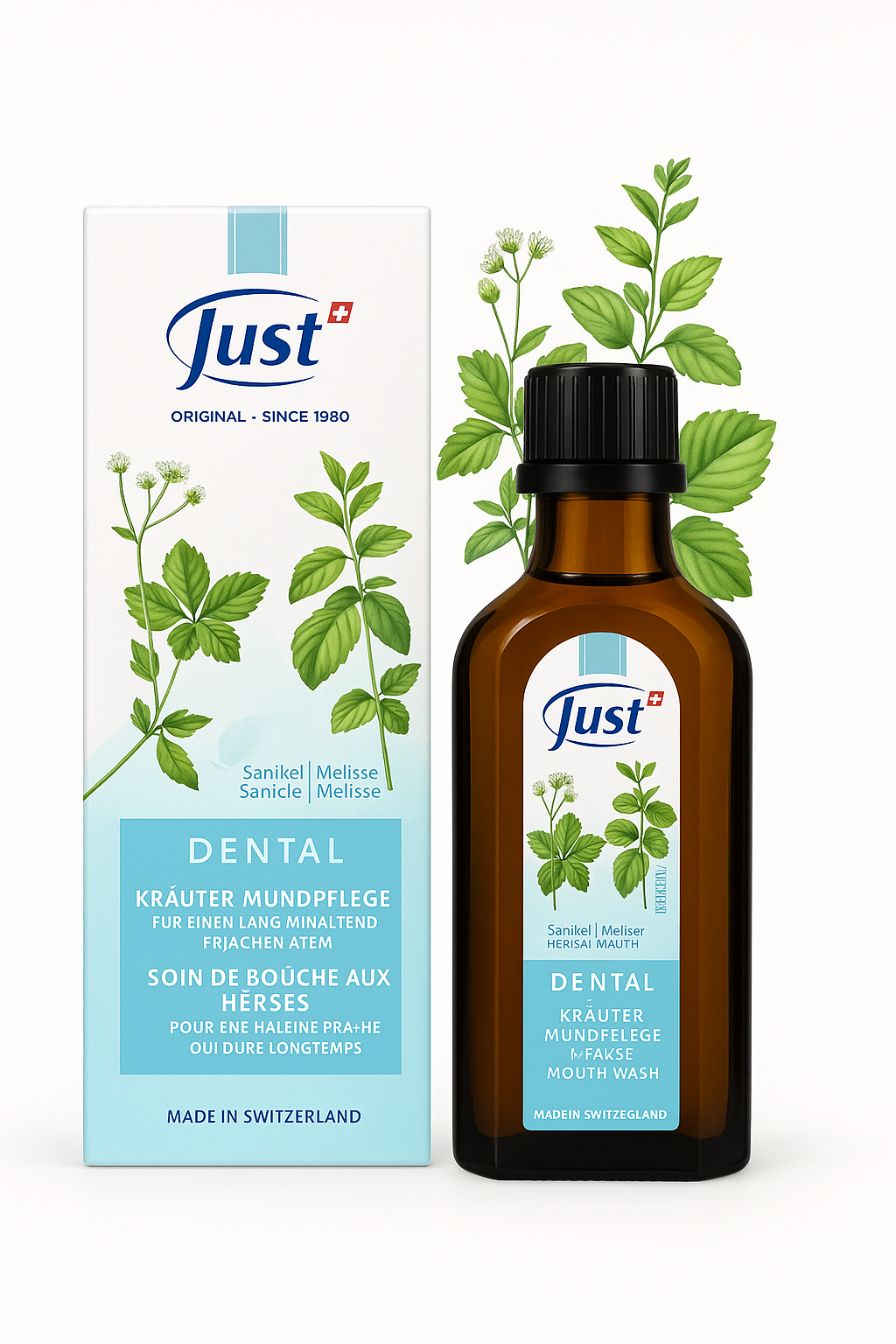 JUST Bylinná ústna voda s medovkou a žindavou 75 ml