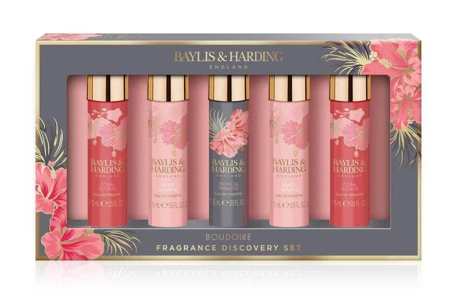 Baylis & Harding Boudoire Fragrance Discovery Set - darčeková sada dámskych toaletných vôd 5 × 15 ml