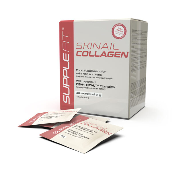 chogan skinnail collagen 12000 Prémiový doplnok stravy pre pleť, vlasy a nechty SKINAIL COLLAGEN predstavuje špičku v starostlivosti o krásu zvnútra . Tento prémiový doplnok stravy bol vytvorený pre tých, ktorí hľadajú maximálnu silu kolagénu v jednej dávke a nechcú robiť kompromisy. Vďaka vysokej koncentrácii kolagénu patrí SKINAIL COLLAGEN medzi najintenzívnejšie kolagénové produkty vo svojej kategórii . Je určený na podporu pevnosti, pružnosti a vitality pleti a zároveň na starostlivosť o vlasy a nechty, ktoré sú každodenne vystavené záťaži. Minimalistické zloženie, dôraz na kvalitu a čistotu robí z tohto doplnku luxusnú voľbu pre náročných zákazníkov , ktorí chcú podporiť svoj vzhľad na najvyššej úrovni. V čom je tento Collagen výnimočný: Obohatený o vitamíny skupiny B a zinok, doplnok vďačí za svoju zvláštnu účinnosť patentovanému komplexu CBH-TOTAL™ na báze kolagénu a rastlinných extraktov. Tento komplex, vyvinutý v našich laboratóriách na podporu normálnej údržby pleti, vlasov a nechtov, obsahuje: extrakty z čučoriedok a hrozna, ktoré pôsobia na mikrocirkuláciu a prispievajú k okysličeniu tkanív Kolagén obohacujúci SKINAIL COLLAGEN sa vyznačuje mimoriadnou koncentráciou bielkovín (92 g na 100 g) Prečo si vybrať SKINAIL COLLAGEN: extra vysoký obsah kolagénu 12 400 MG v každej dávke prémiová kvalita pre viditeľnú starostlivosť o krásu podpora pevnosti a pružnosti pleti ideálny pre vlasy a nechty bez lesku a vitality vhodný pre ženy aj mužov, ktorí chcú to najlepšie Prémiová starostlivosť bez kompromisov SKINAIL COLLAGEN je viac než len výživový doplnok – je to každodenný rituál krásy , ktorý podporuje prirodzený vzhľad, sebavedomie a pocit luxusu. Použitie: Užívajte podľa odporúčaného dávkovania uvedeného na obale. SKINAIL COLLAGEN – keď chcete to najsilnejšie a najkvalitnejšie riešenie v starostlivosti o pleť, vlasy a nechty .